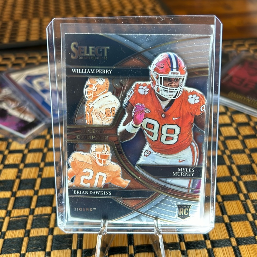 A must have trio rookie card, Myles Murphy,William Perry and Brain Dawkins.